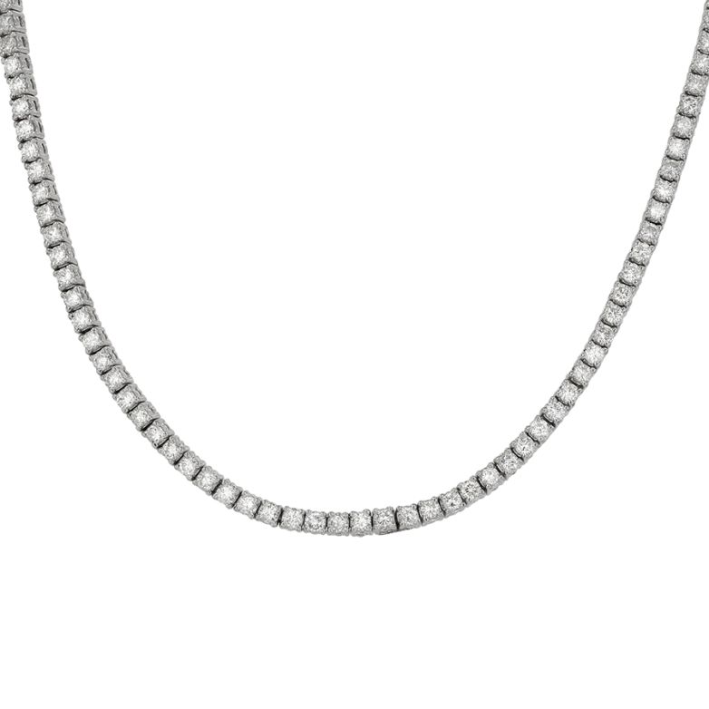 Collier rivière de diamants 7.62 carats or blanc 32.37g Comme neuf -  reconditionné disponible sur Gemme Les Bijoux